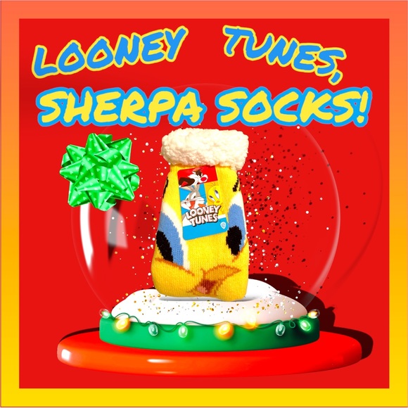 🆕 Looney Tunes Tweety Bird Sherpa Socks Limited Edition - Picture 16 of 16